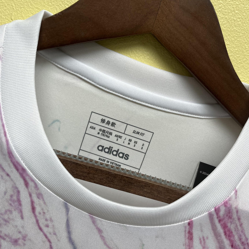 Camisa de Treino Itália | 23/24 Torcedor Adidas - Branca Verde e Rosa