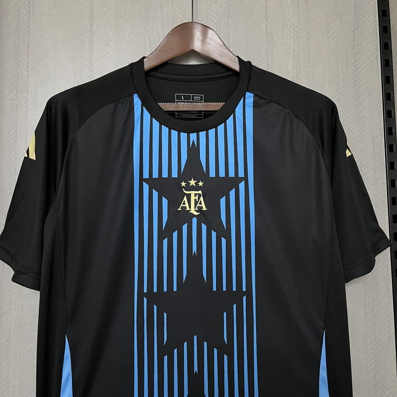 Camisa Pré Jogo Argentina | 24/25 Torcedor Adidas - Preta e Azul