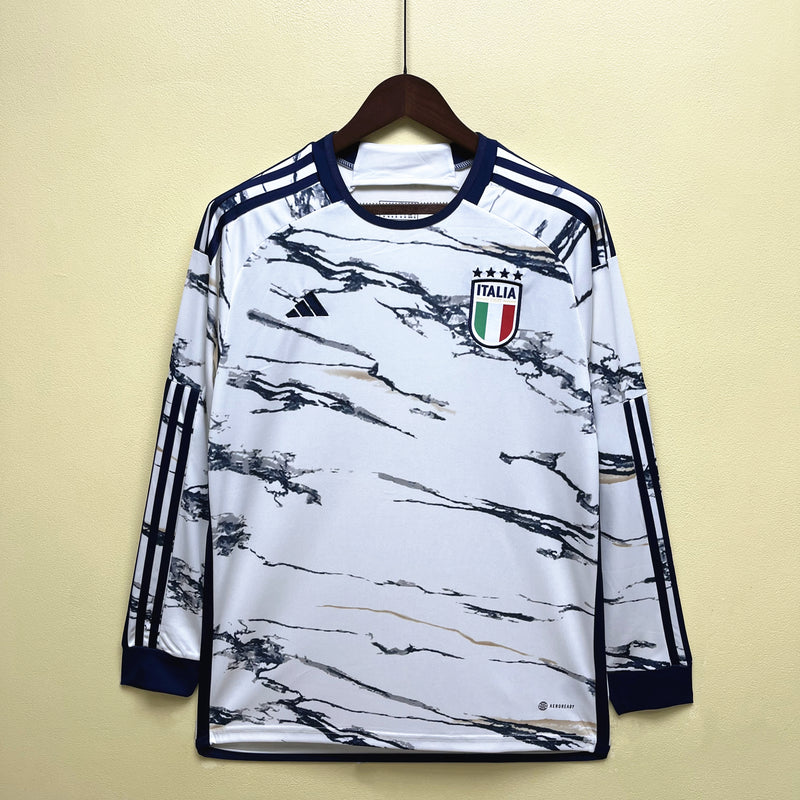 Camisa II Itália | 23/24 Torcedor Adidas - Branca - Manga Longa