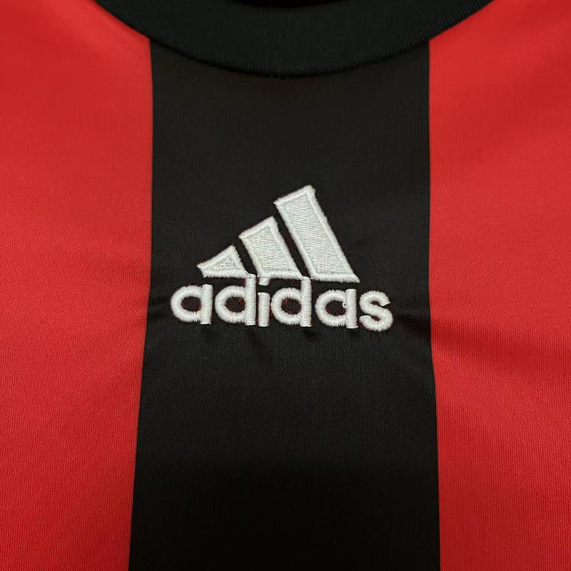 Camisa I Milan Retrô | 08/09 Torcedor Adidas - Vermelha e Preta - Manga Longa
