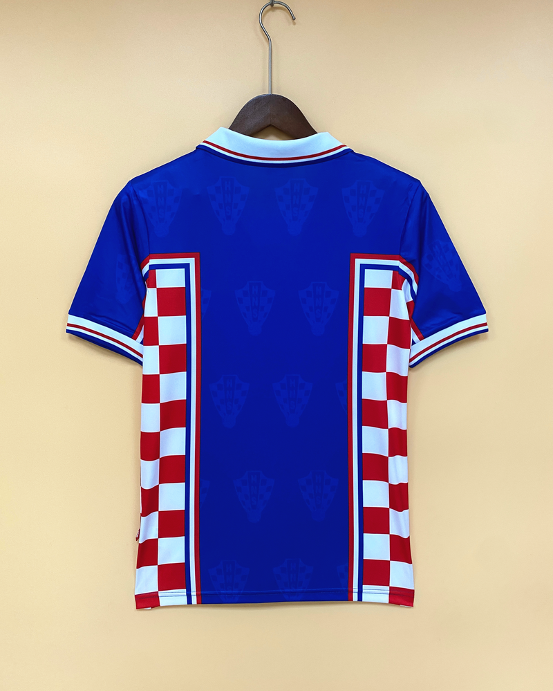 Camisa II Croácia Retrô | 1998 Torcedor Lotto - Azul