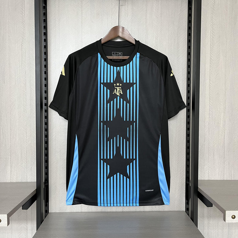 Camisa Pré Jogo Argentina | 24/25 Torcedor Adidas - Preta e Azul